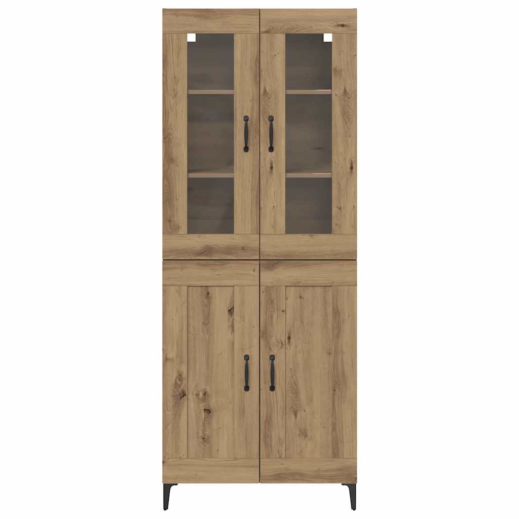 Høyskap Artisan Eik 69,5 x 34 x 180 cm Konstruert tre vidaXL