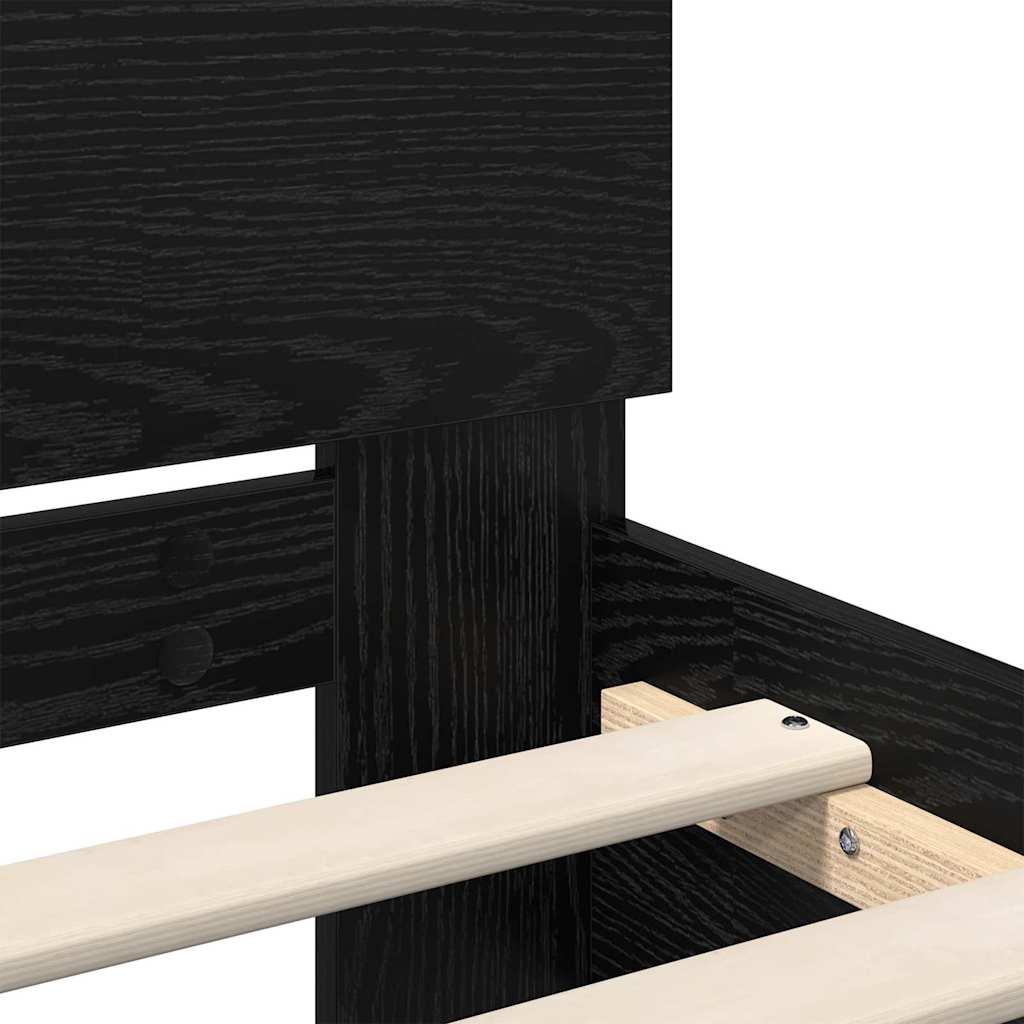 Sengestamme Svart Eik 180 x 200 cm Konstruert tre