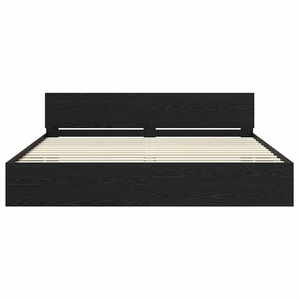 Sengestamme Svart Eik 180 x 200 cm Konstruert tre