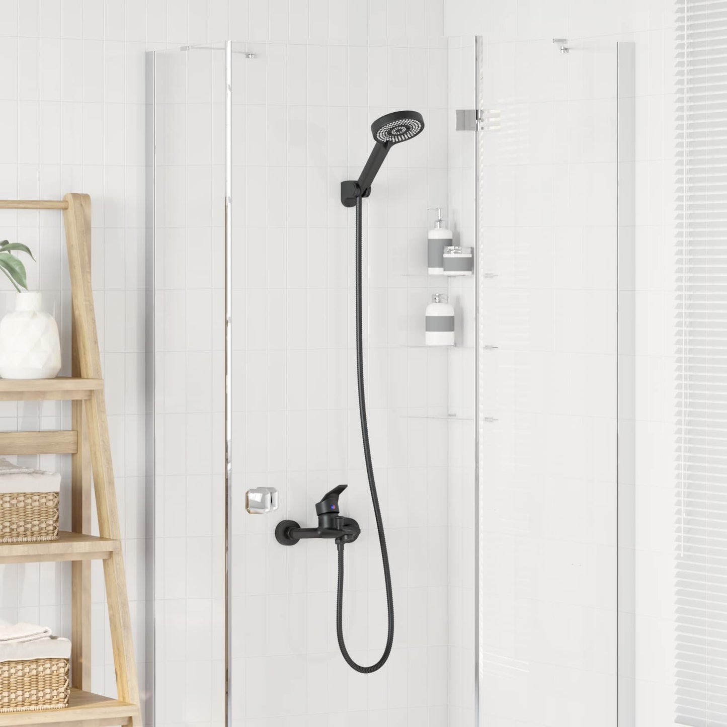 Dusjhode Sett Svart G 1 / 2 tommer