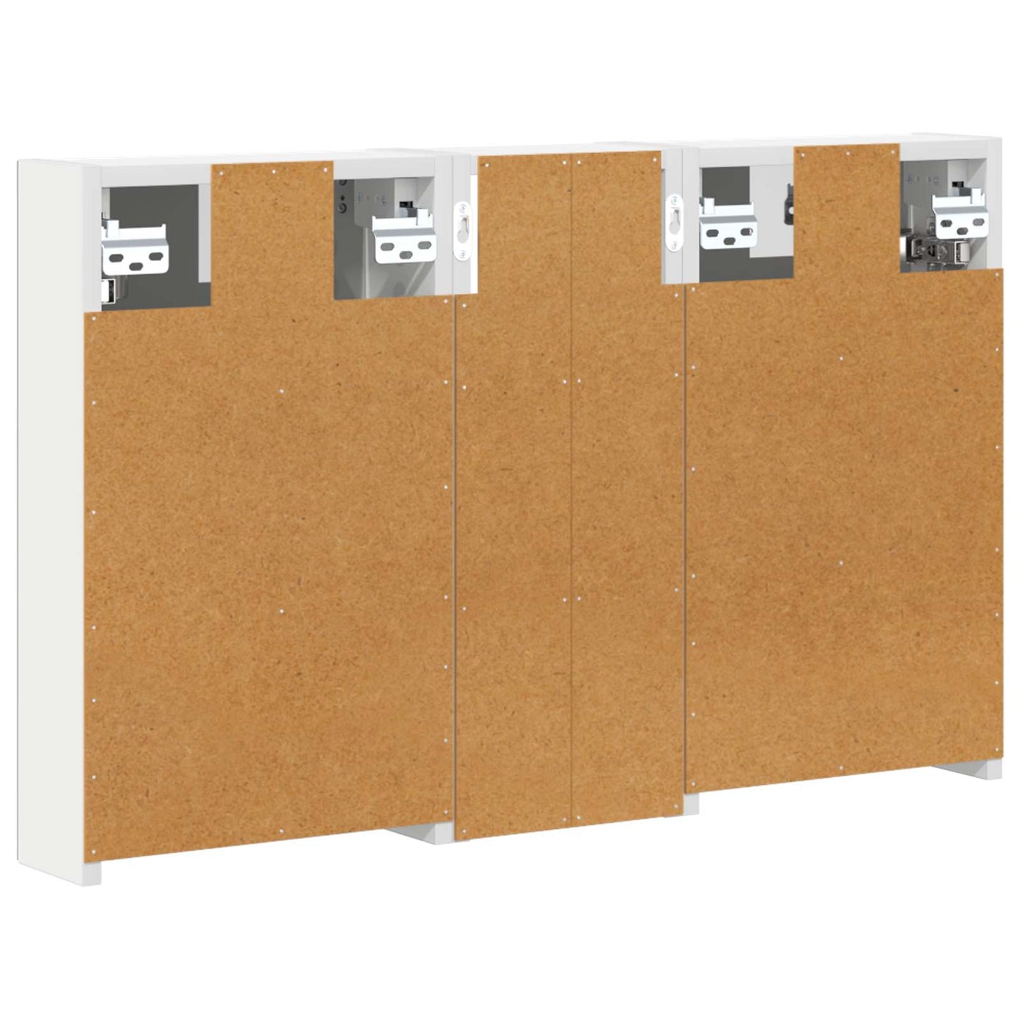 Baderomsskapsett med dør 3 pcs 80 x 10,5 x 50 cm Konstruert tre