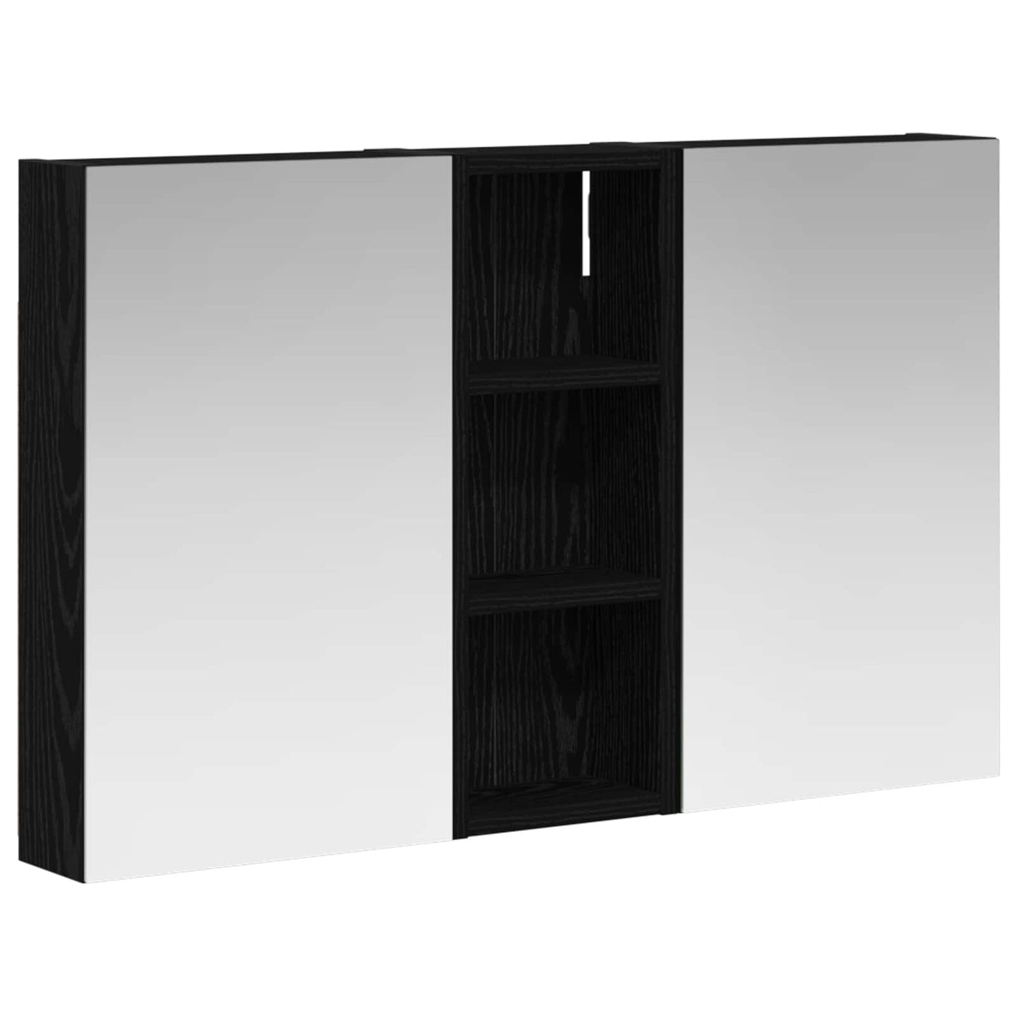 Baderomsskapsett med dør 3 pcs 80 x 10,5 x 50 cm Konstruert tre