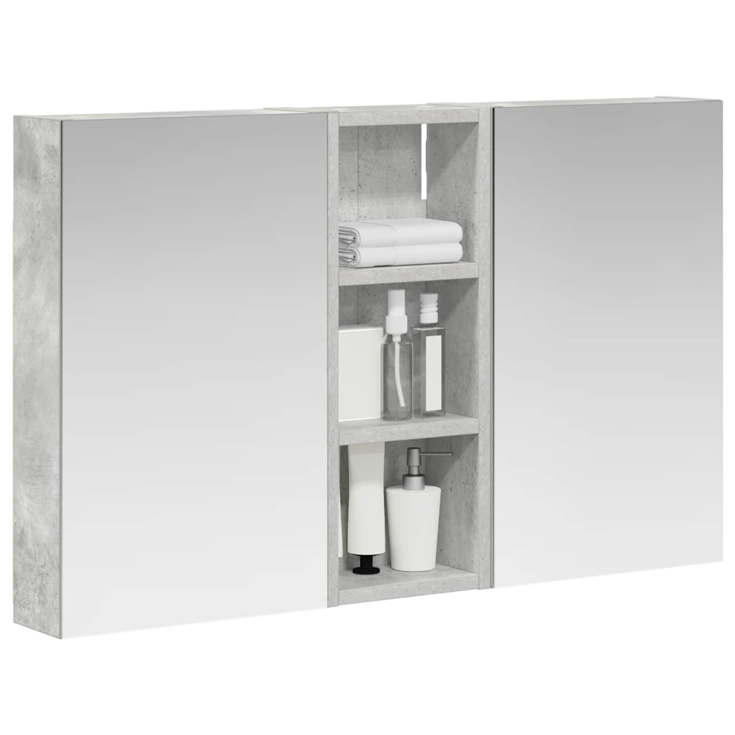Baderomsskapsett med dør 3 pcs 80 x 10,5 x 50 cm Konstruert tre