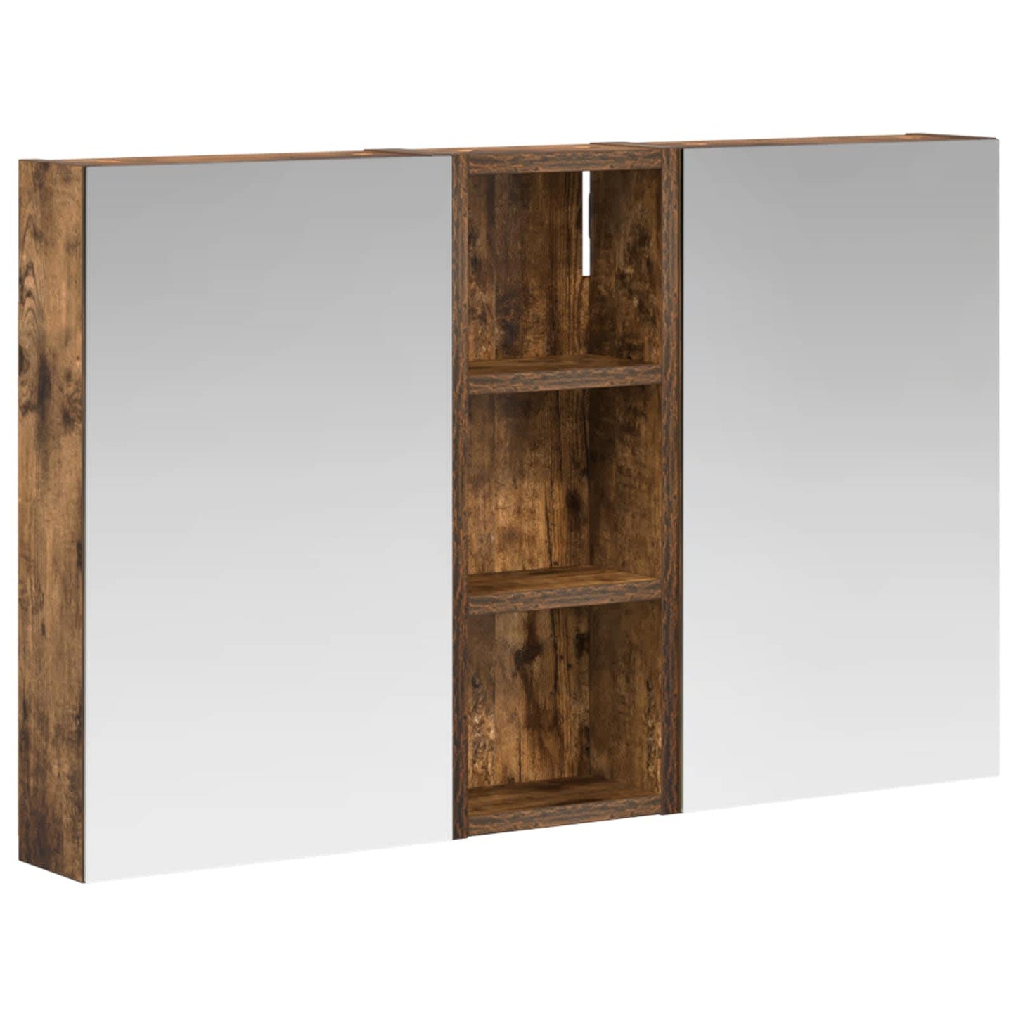 Baderomsskapsett med dør 3 pcs 80 x 10,5 x 50 cm Konstruert tre