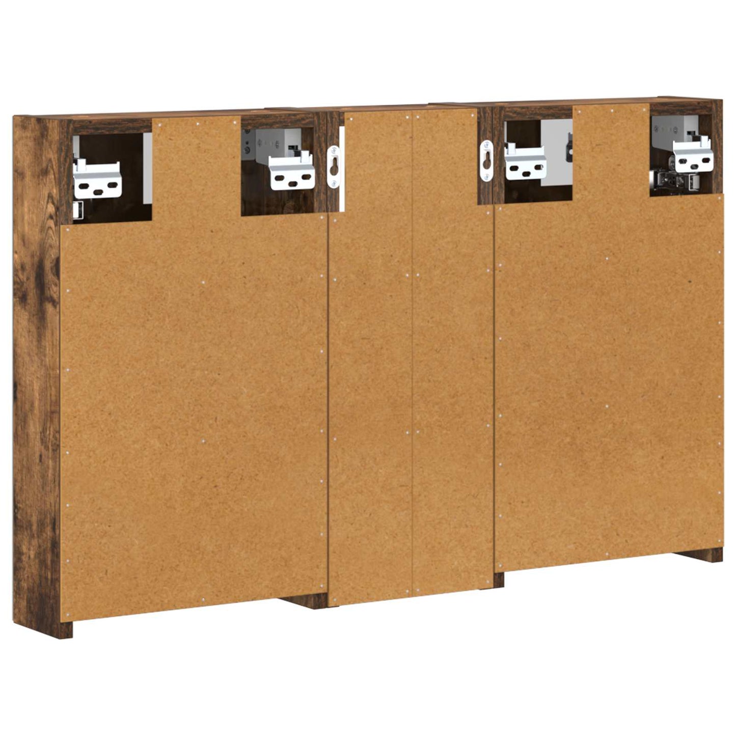 Baderomsskapsett med dør 3 pcs 80 x 10,5 x 50 cm Konstruert tre