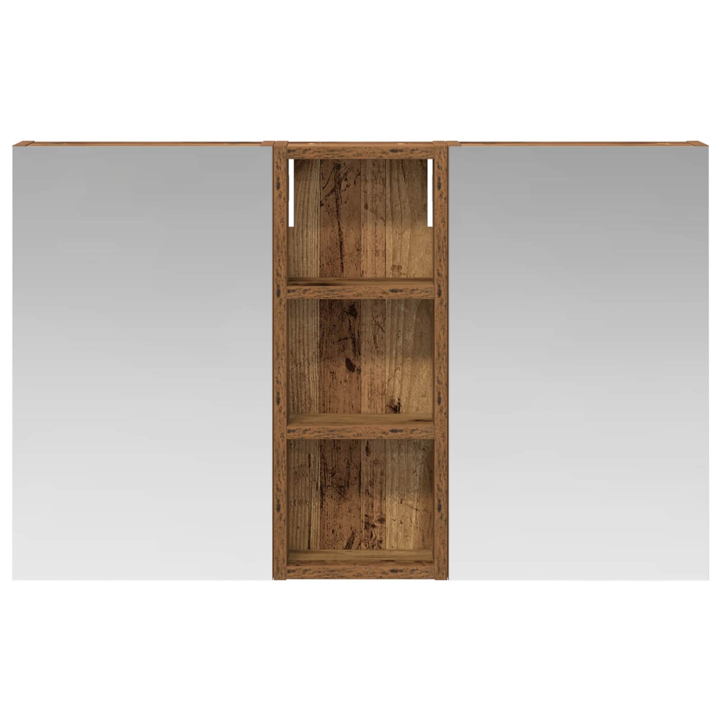 Baderomsskapsett med dør 3 pcs 80 x 10,5 x 50 cm Konstruert tre