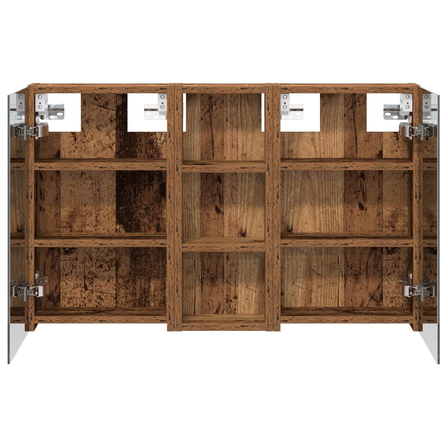 Baderomsskapsett med dør 3 pcs 80 x 10,5 x 50 cm Konstruert tre