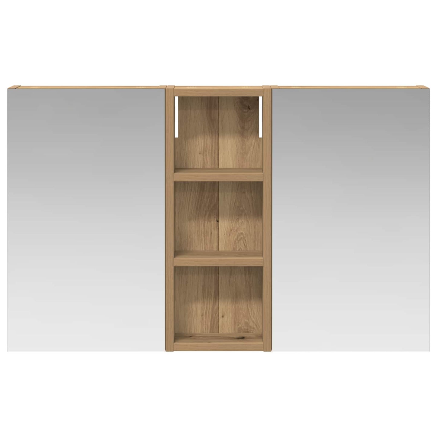 Baderomsskapsett 3 stk. 80 x 10,5 x 50 cm Konstruert tre
