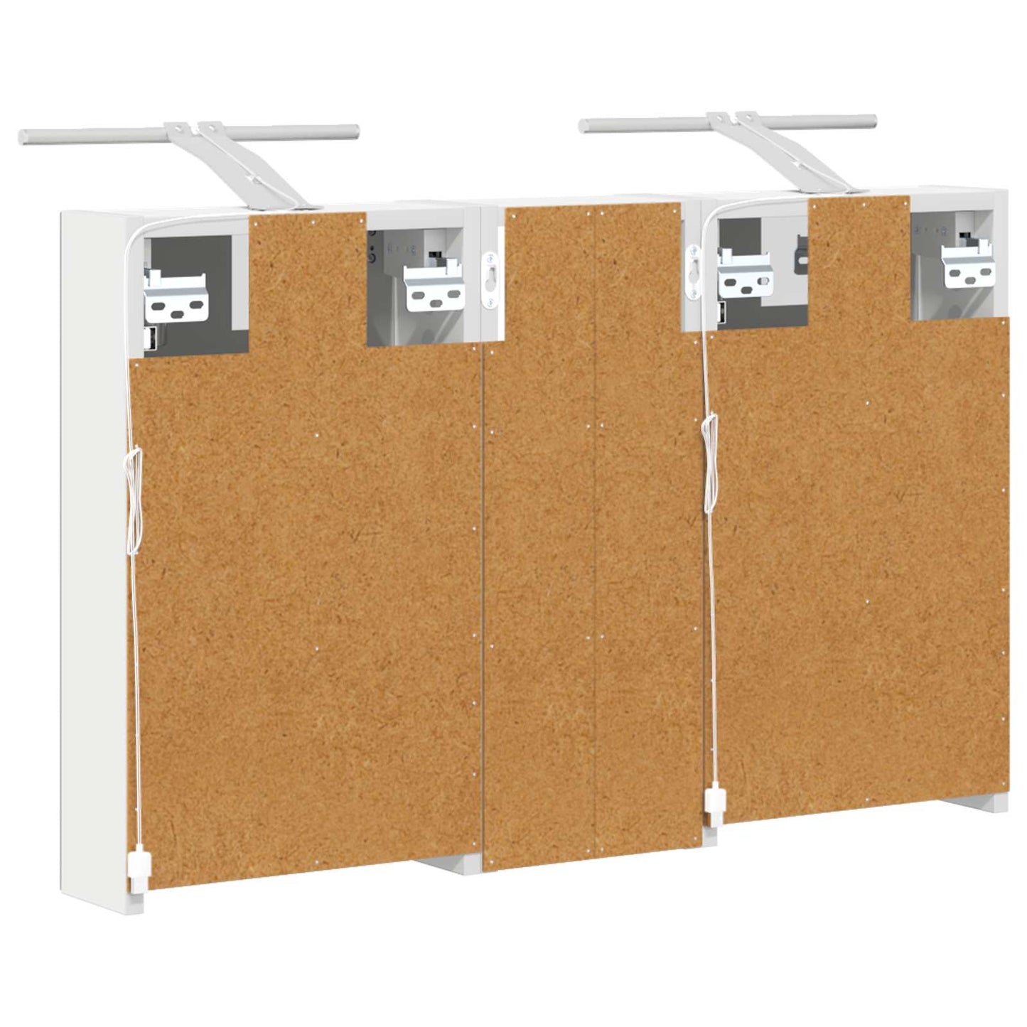 Baderomsskapsett med dør 3 pcs 80 x 10,5 x 50 cm Konstruert tre