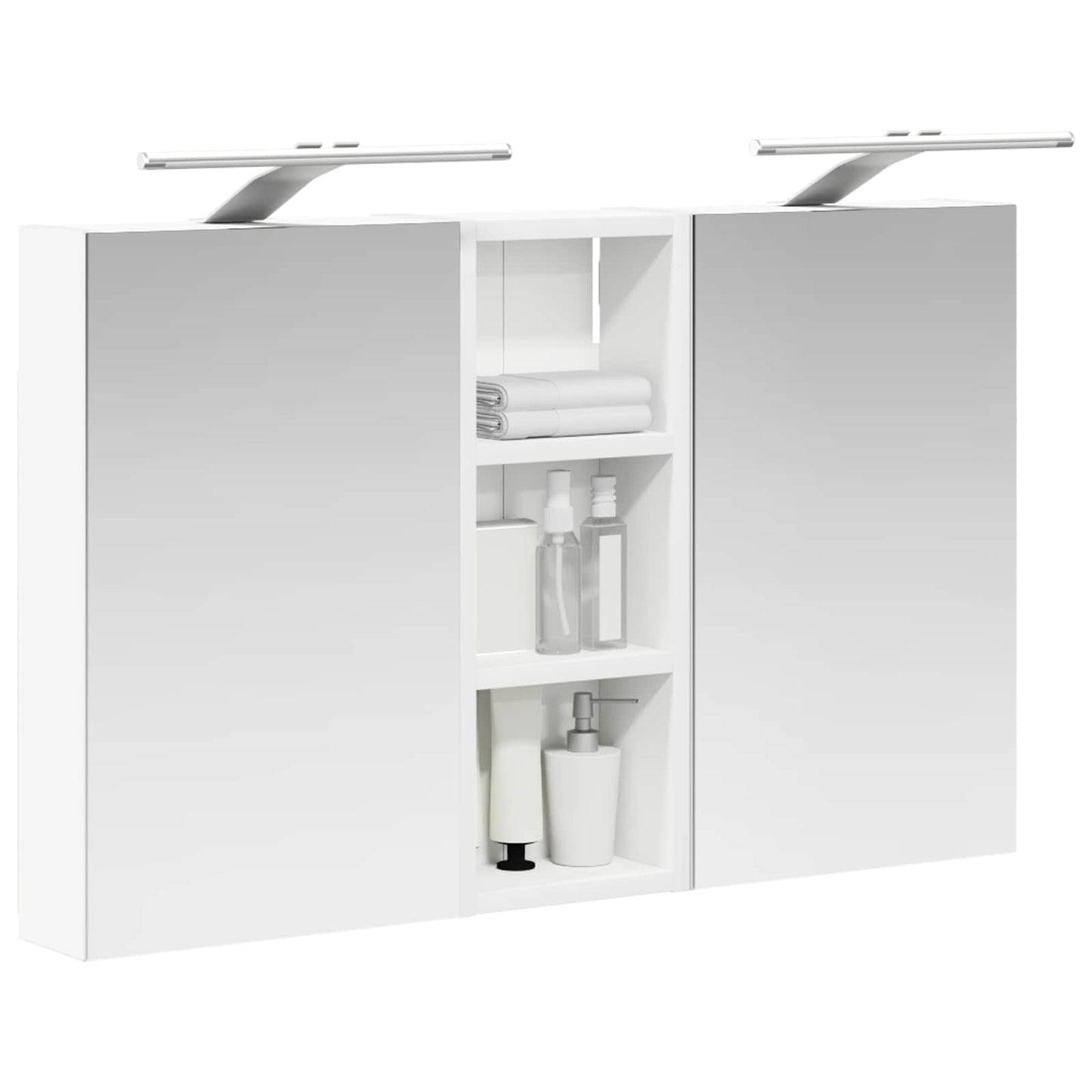 Baderomsskapsett med dør 3 pcs 80 x 10,5 x 50 cm Konstruert tre