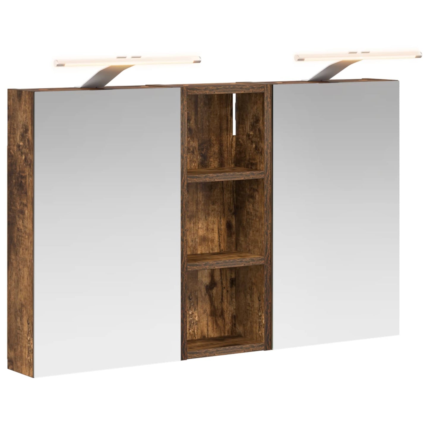 Baderomsskapsett med dør 3 pcs 80 x 10,5 x 50 cm Konstruert tre