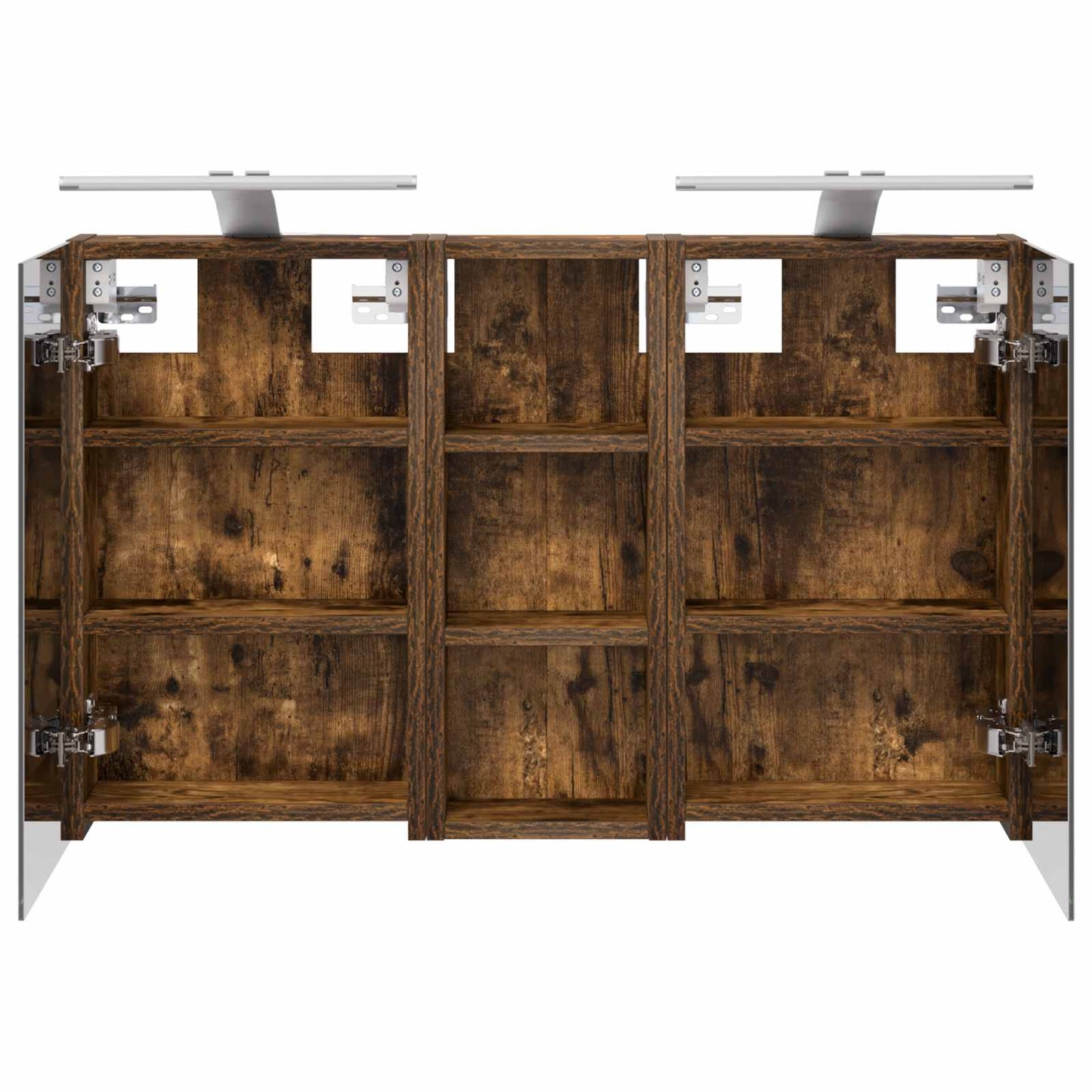 Baderomsskapsett med dør 3 pcs 80 x 10,5 x 50 cm Konstruert tre
