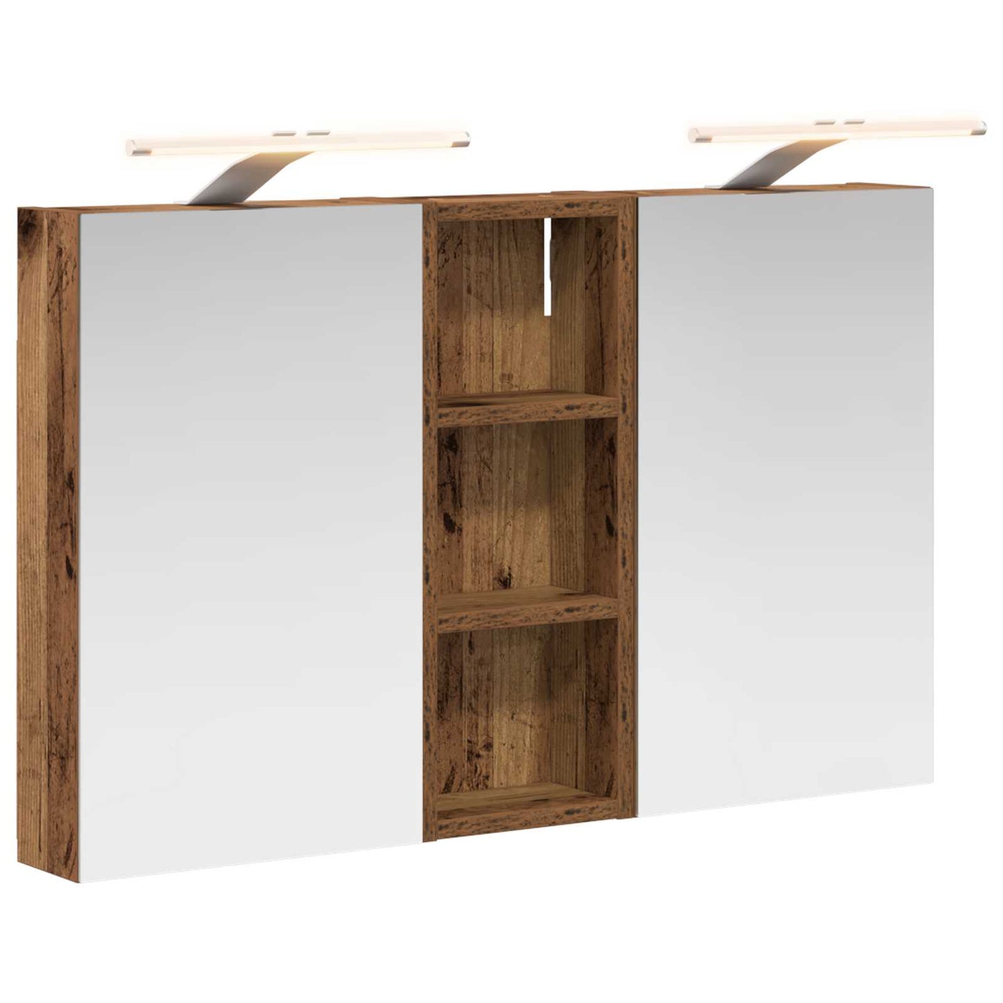 Baderomsskapsett med dør 3 pcs 80 x 10,5 x 50 cm Konstruert tre