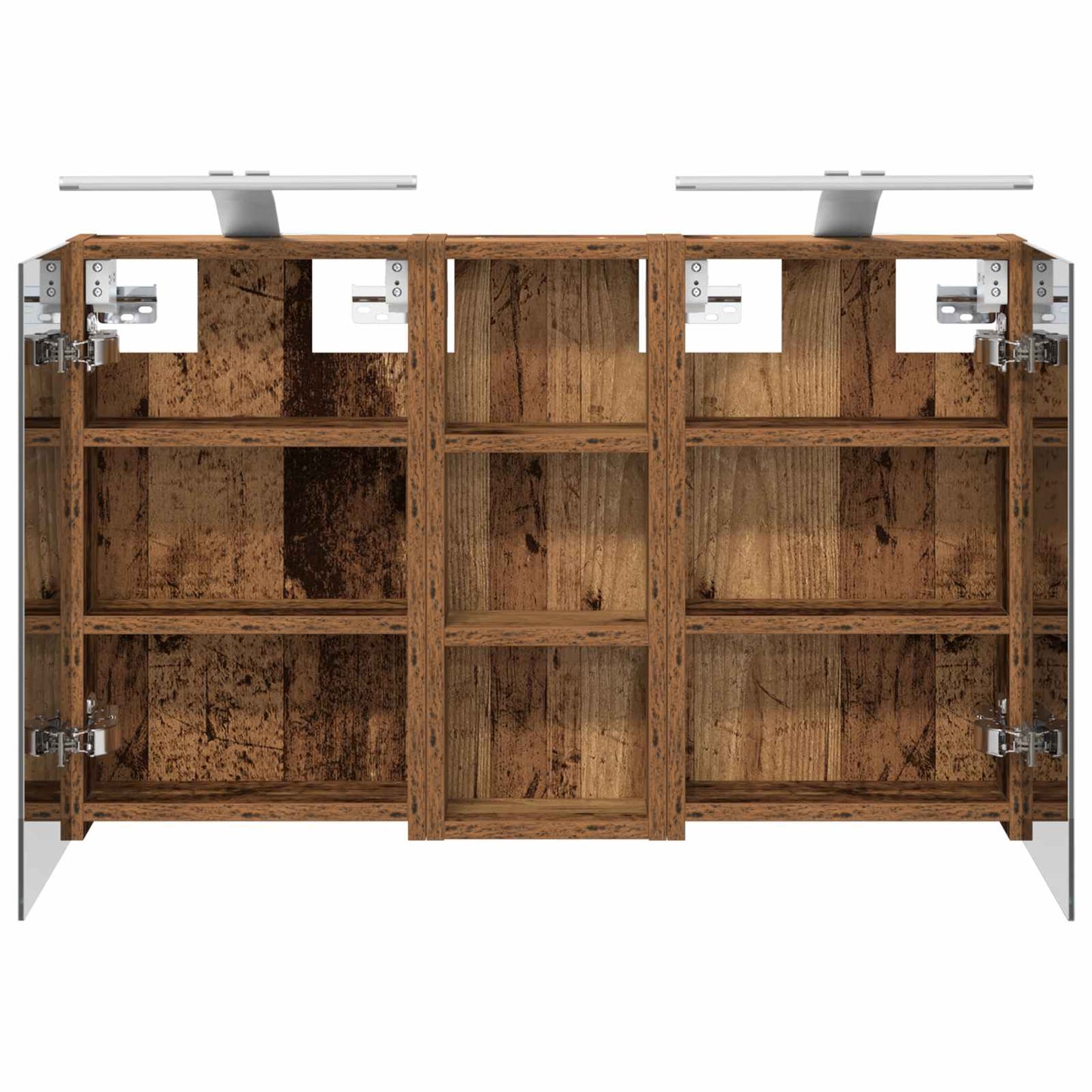 Baderomsskapsett med dør 3 pcs 80 x 10,5 x 50 cm Konstruert tre