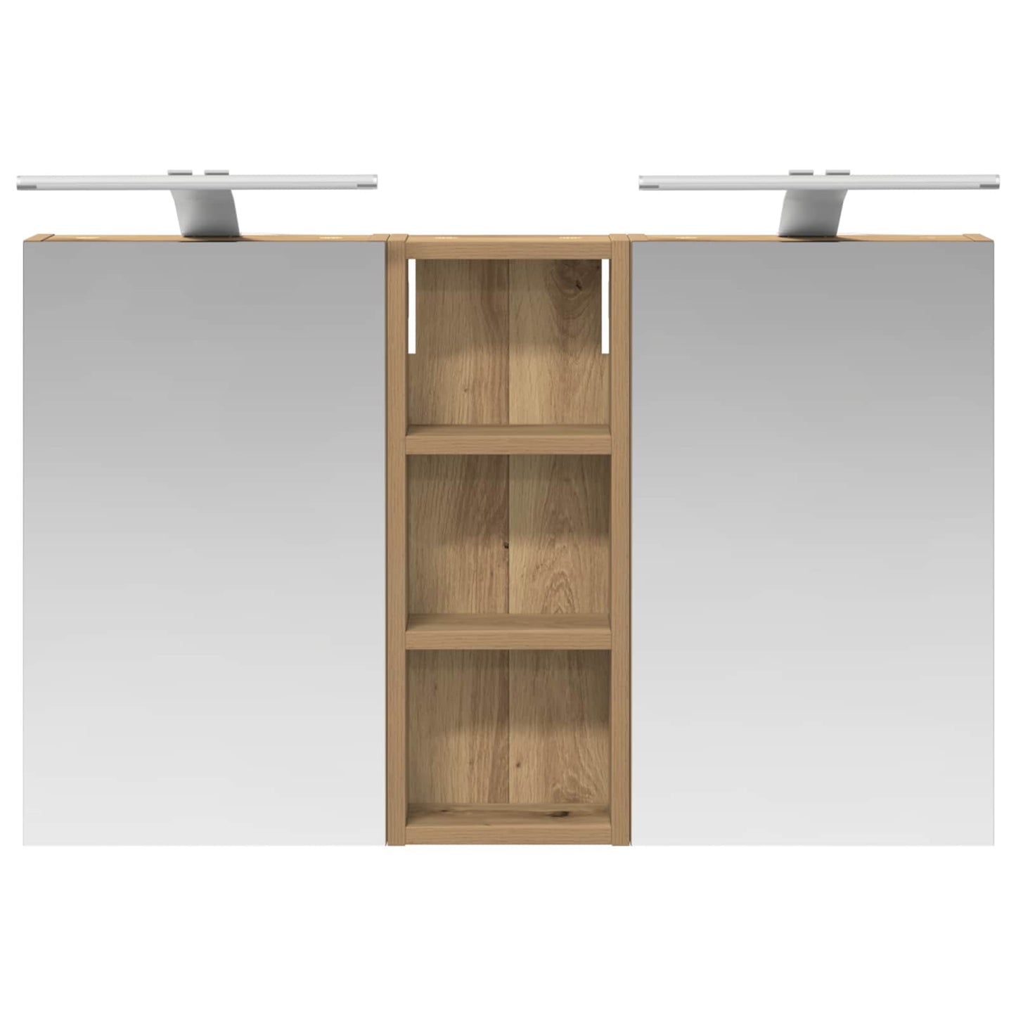 Baderomsskapsett 3 stk. 80 x 10,5 x 50 cm Konstruert tre