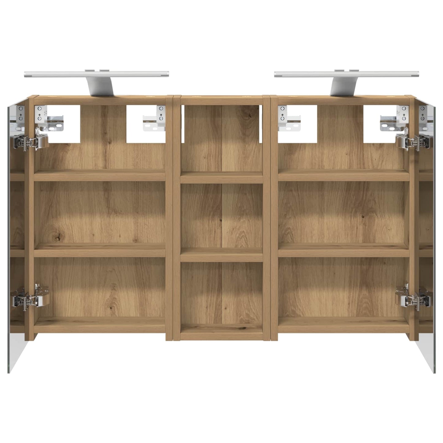 Baderomsskapsett 3 stk. 80 x 10,5 x 50 cm Konstruert tre