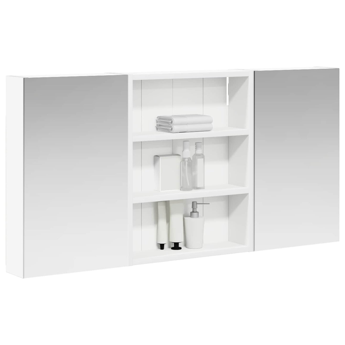 Baderomsskapsett 3 pcs 100 x 10,5 x 50 cm Konstruert tre