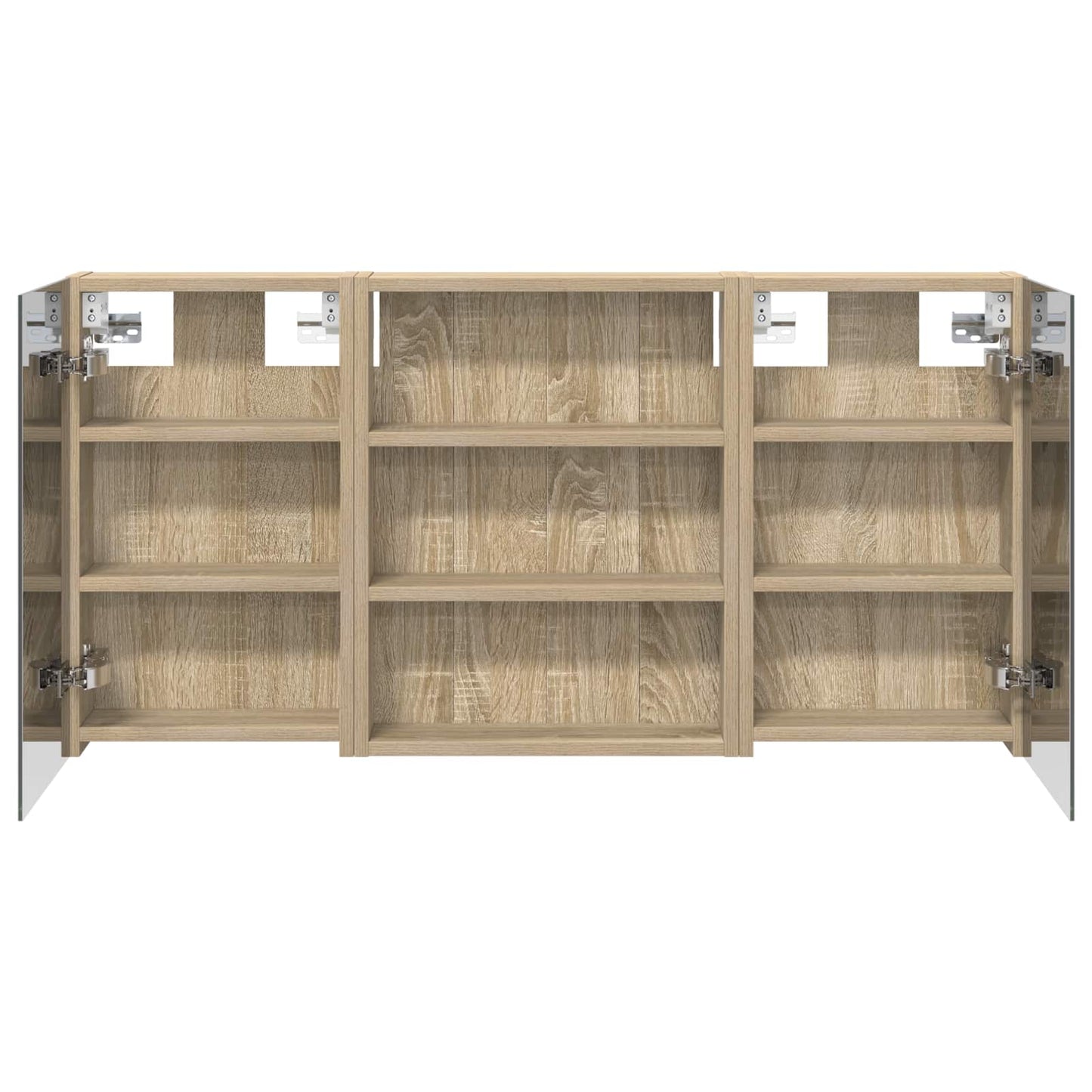 Baderomsskapsett 3 pcs 100 x 10,5 x 50 cm Konstruert tre