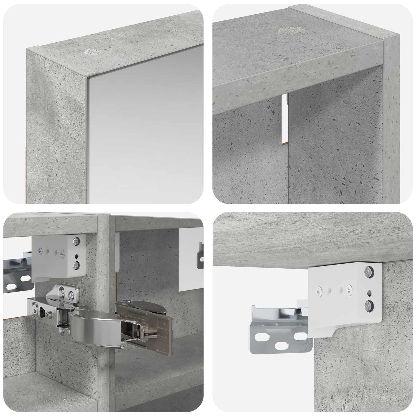 Baderomsskapsett 3 pcs 100 x 10,5 x 50 cm Konstruert tre