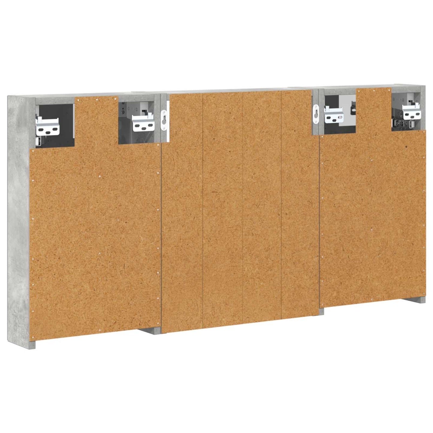 Baderomsskapsett 3 pcs 100 x 10,5 x 50 cm Konstruert tre