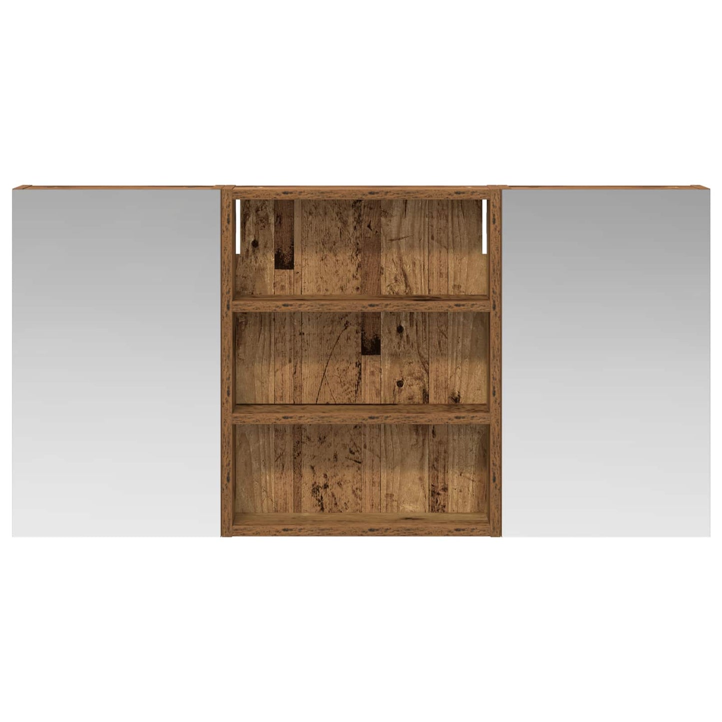 Baderomsskapsett 3 pcs 100 x 10,5 x 50 cm Konstruert tre
