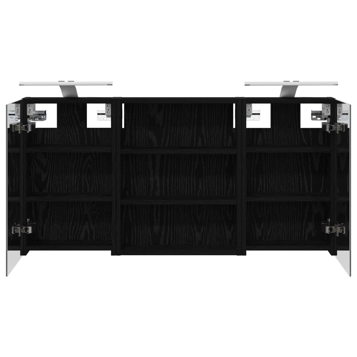 Baderomsskapsett 3 pcs 100 x 10,5 x 50 cm Konstruert tre