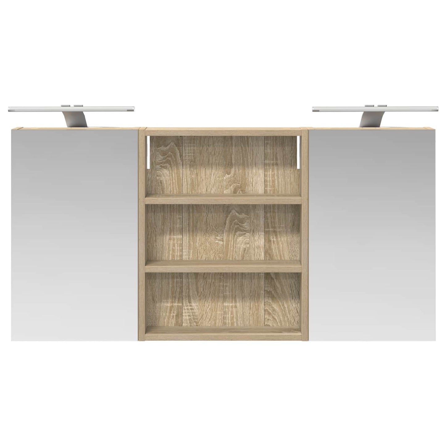 Baderomsskapsett 3 pcs 100 x 10,5 x 50 cm Konstruert tre