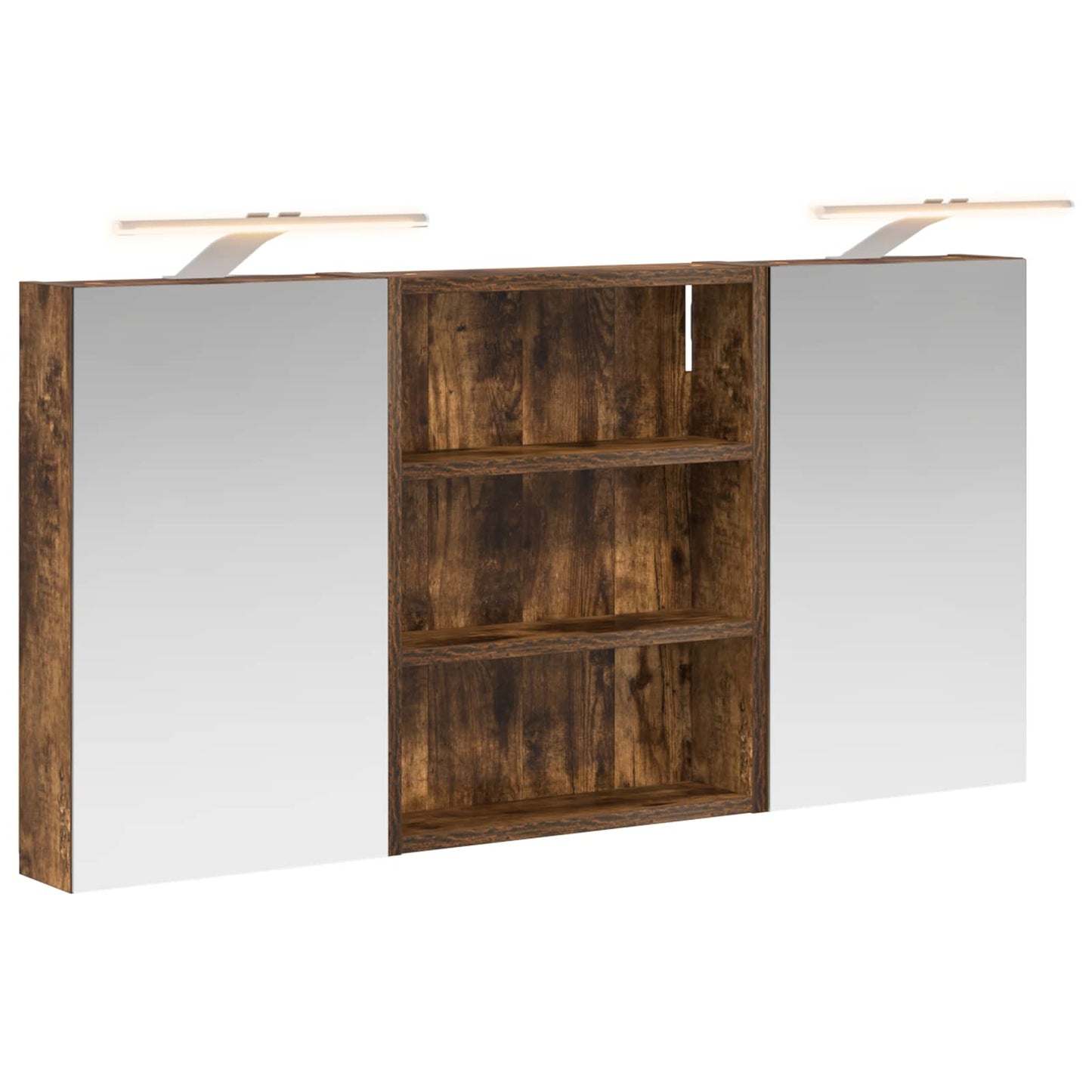 Baderomsskapsett 3 pcs 100 x 10,5 x 50 cm Konstruert tre