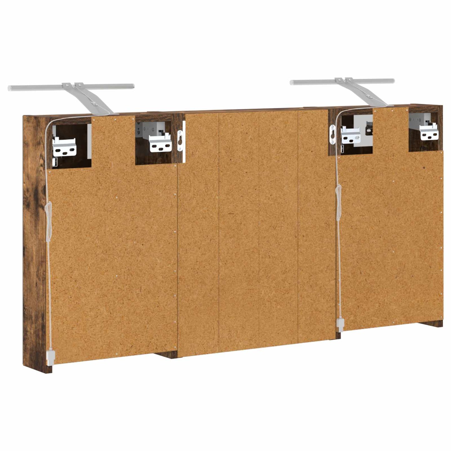 Baderomsskapsett 3 pcs 100 x 10,5 x 50 cm Konstruert tre