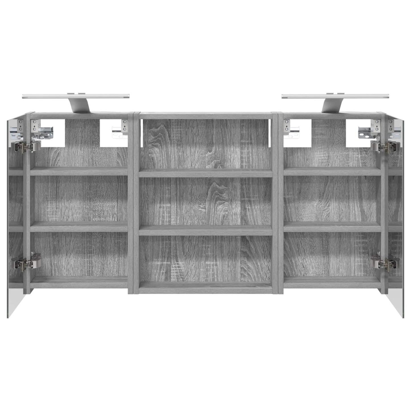 Baderomsskapsett 3 pcs 100 x 10,5 x 50 cm Konstruert tre