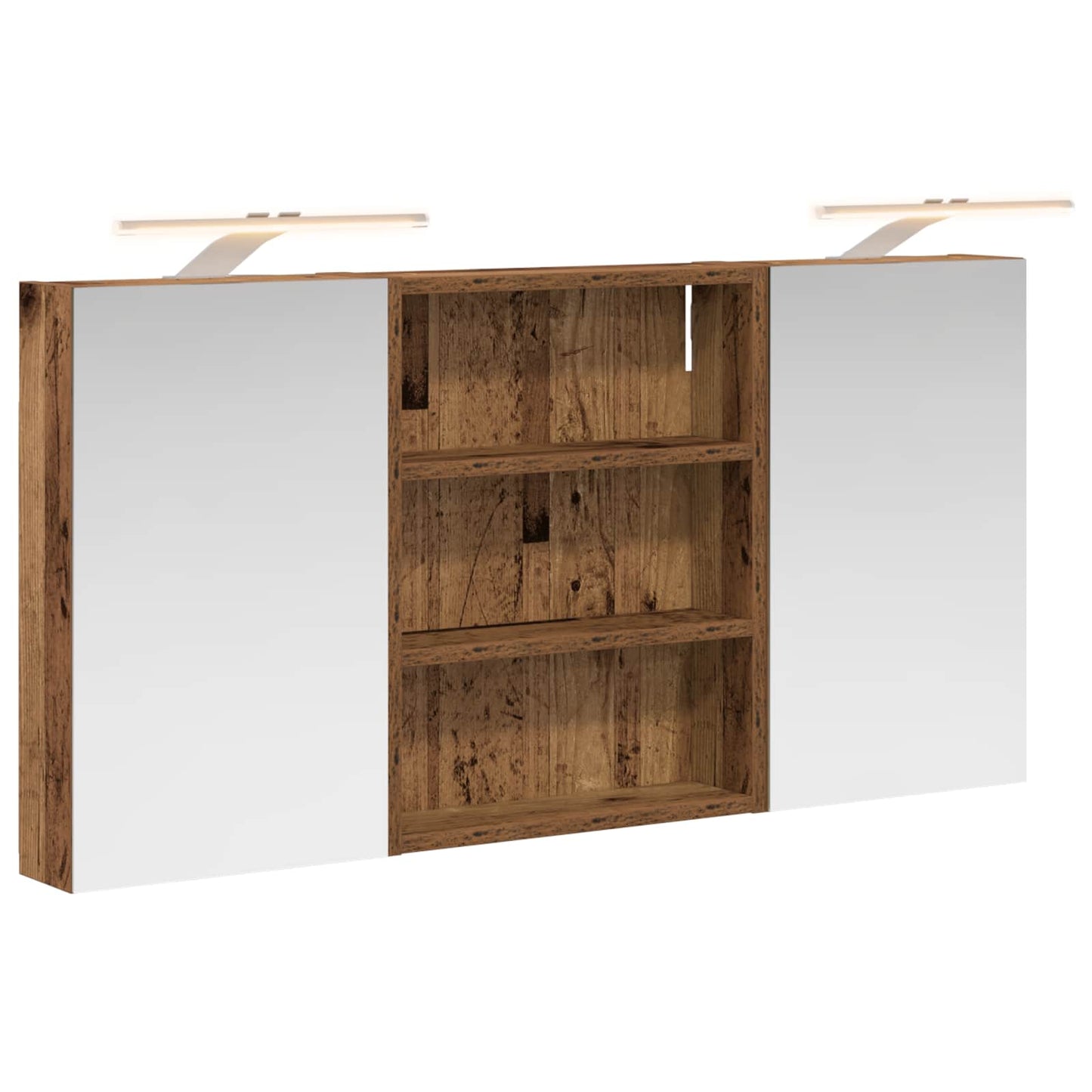 Baderomsskapsett 3 pcs 100 x 10,5 x 50 cm Konstruert tre