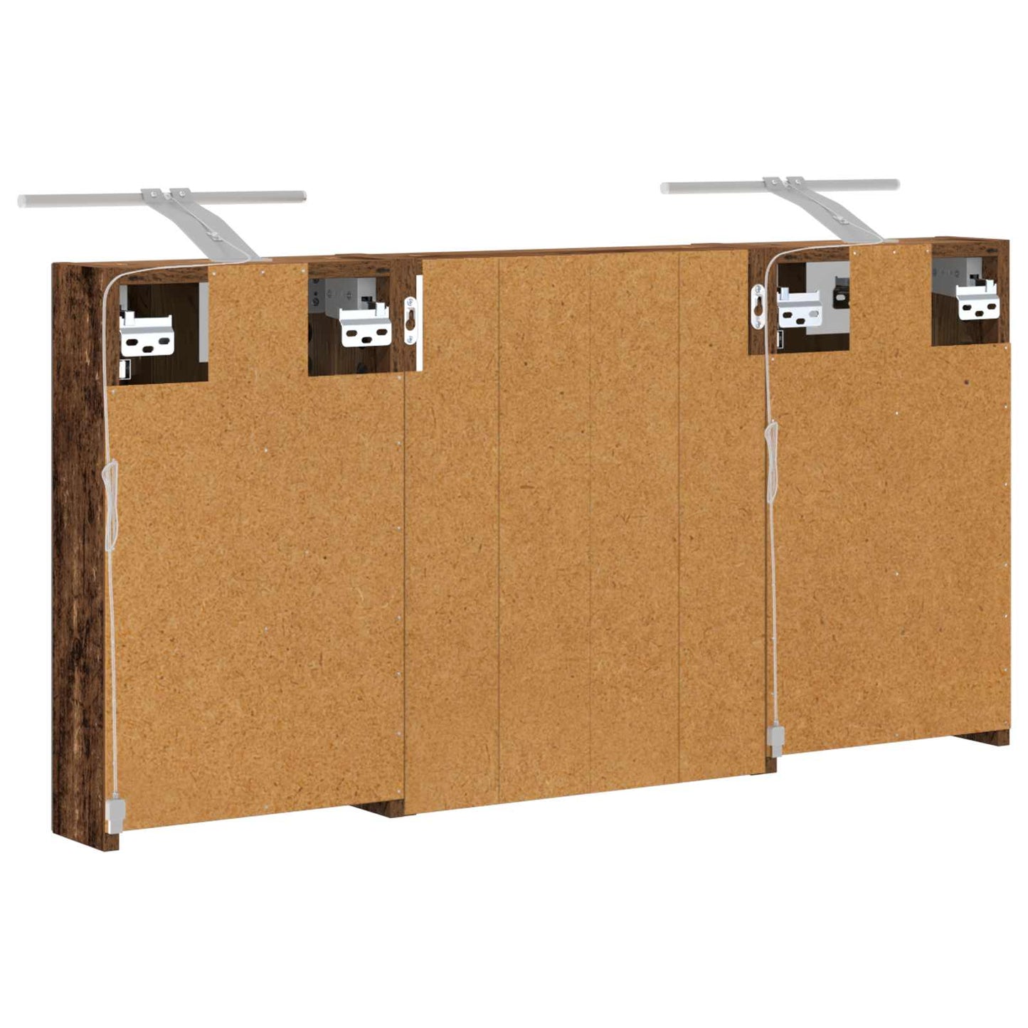 Baderomsskapsett 3 pcs 100 x 10,5 x 50 cm Konstruert tre