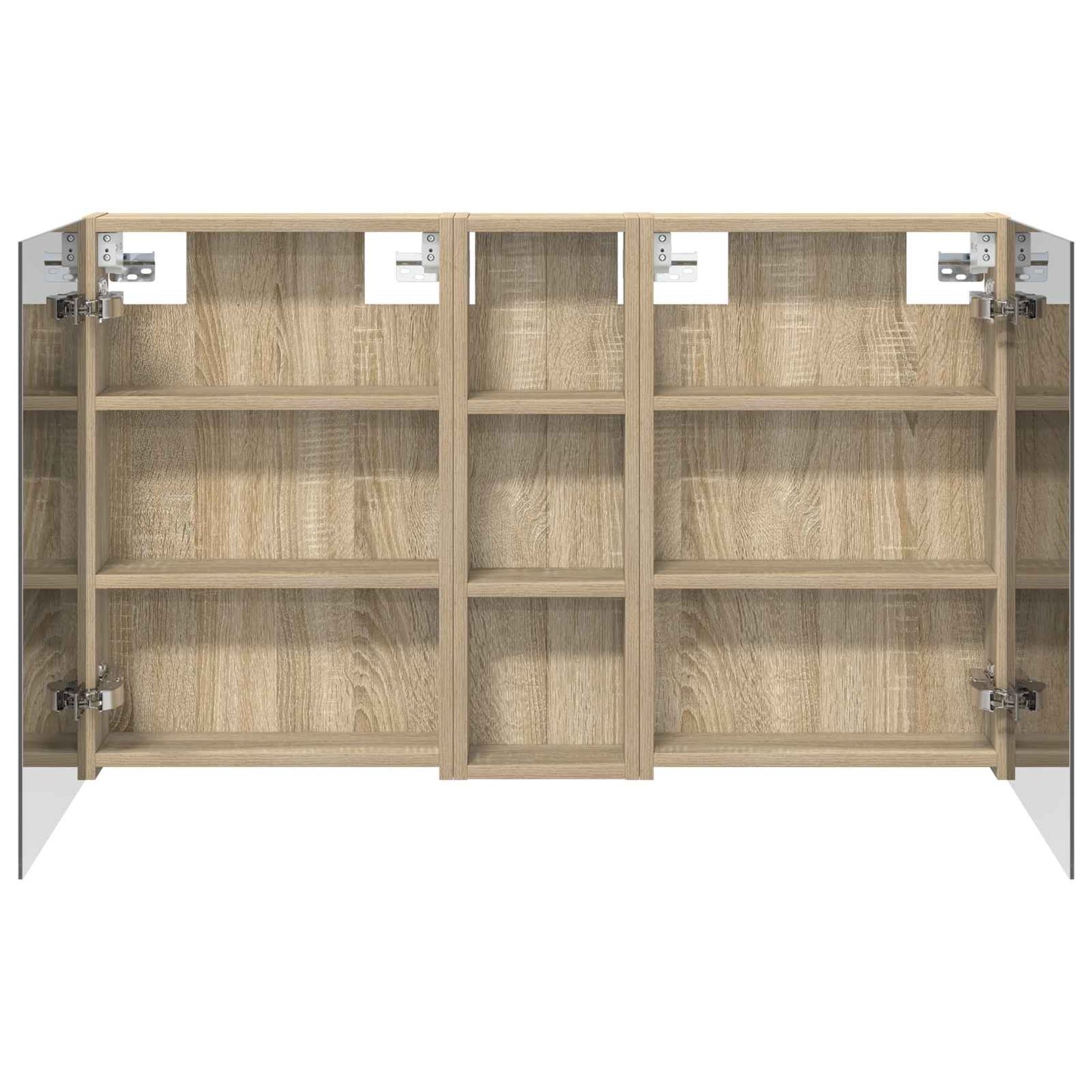Baderomsskapsett 3 pcs 100 x 10,5 x 60,5 cm Konstruert tre