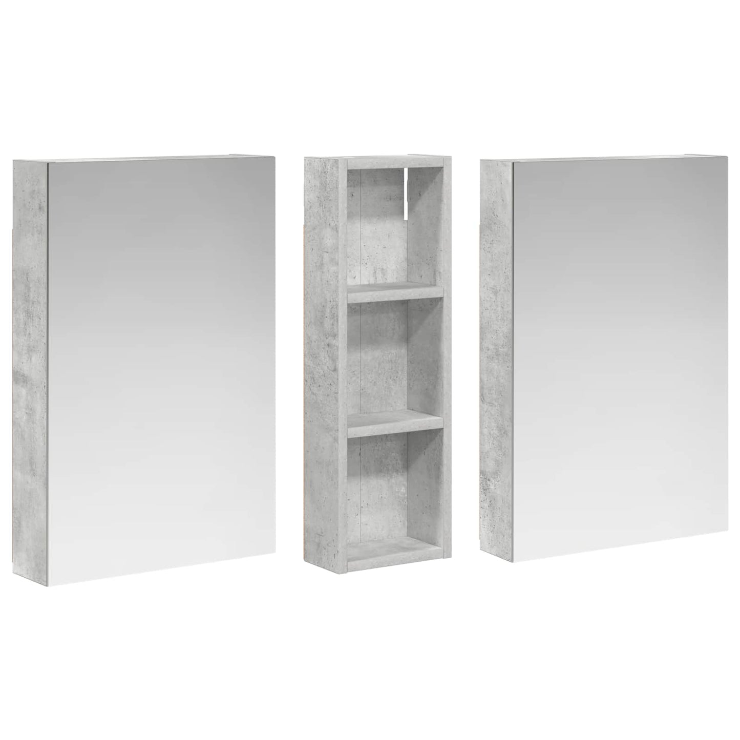 Baderomsskapsett 3 pcs 100 x 10,5 x 60,5 cm Konstruert tre