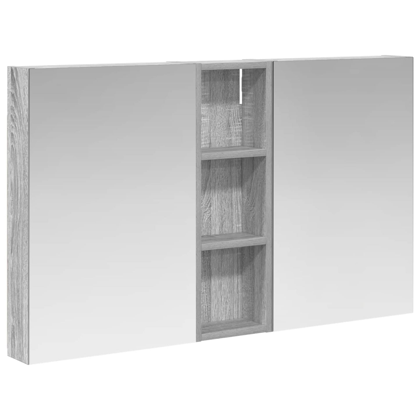 Baderomsskapsett 3 pcs 100 x 10,5 x 60,5 cm Konstruert tre