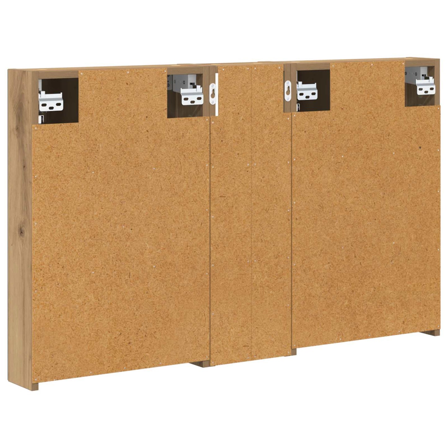 Baderomsskapsett 3 stk. 100 x 10,5 x 60,5 cm Konstruert tre