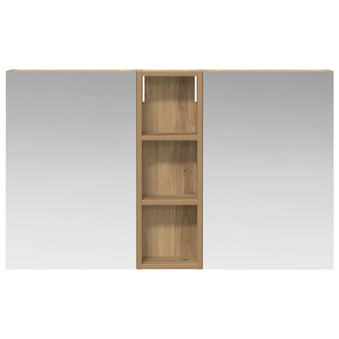 Baderomsskapsett 3 stk. 100 x 10,5 x 60,5 cm Konstruert tre