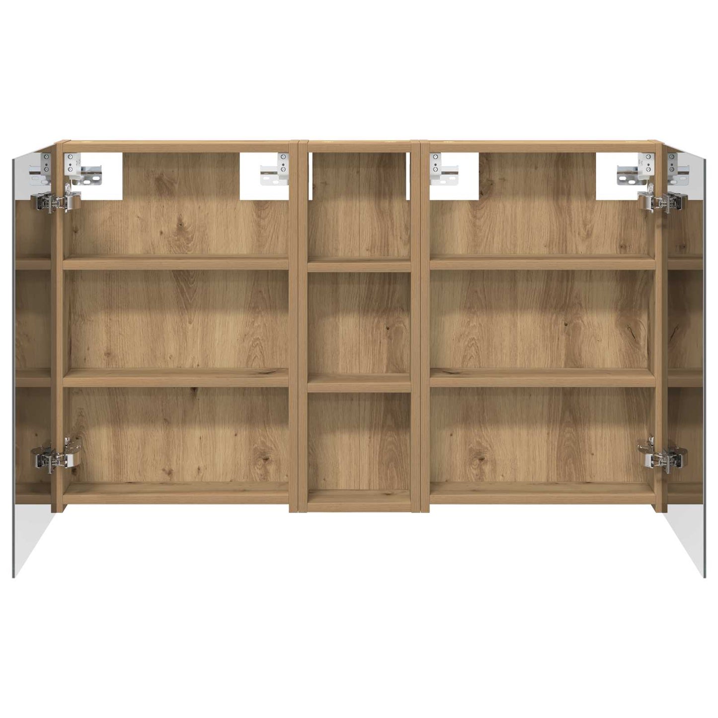 Baderomsskapsett 3 stk. 100 x 10,5 x 60,5 cm Konstruert tre