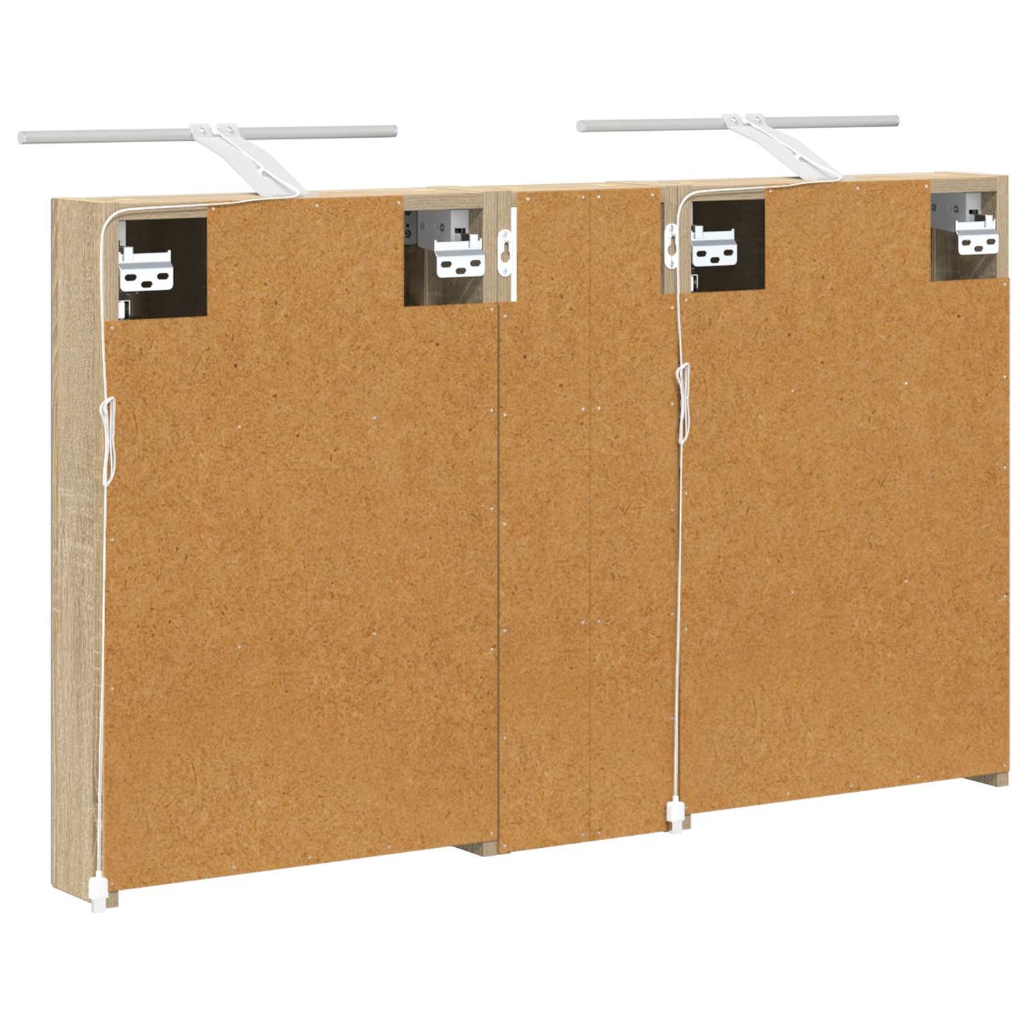 Baderomsskapsett 3 pcs 100 x 10,5 x 60,5 cm Konstruert tre