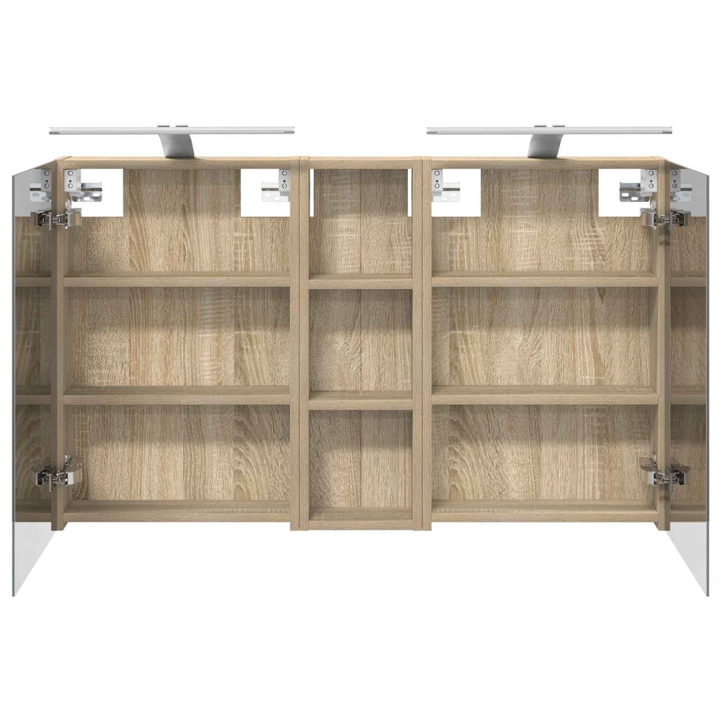 Baderomsskapsett 3 pcs 100 x 10,5 x 60,5 cm Konstruert tre