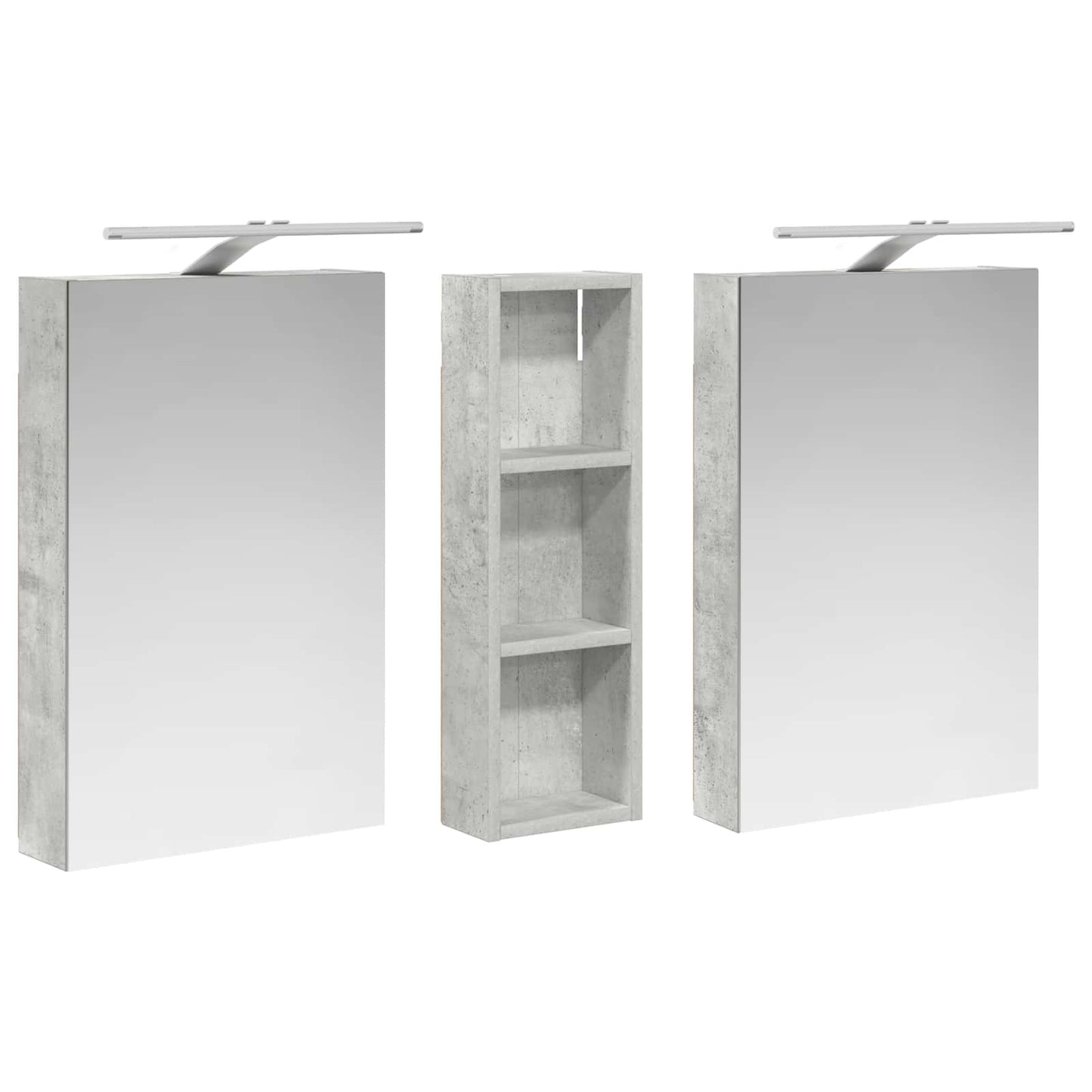 Baderomsskapsett 3 pcs 100 x 10,5 x 60,5 cm Konstruert tre