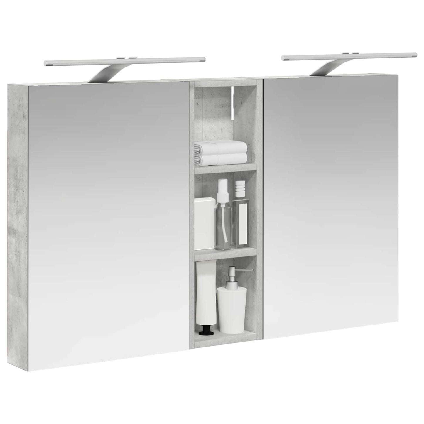 Baderomsskapsett 3 pcs 100 x 10,5 x 60,5 cm Konstruert tre