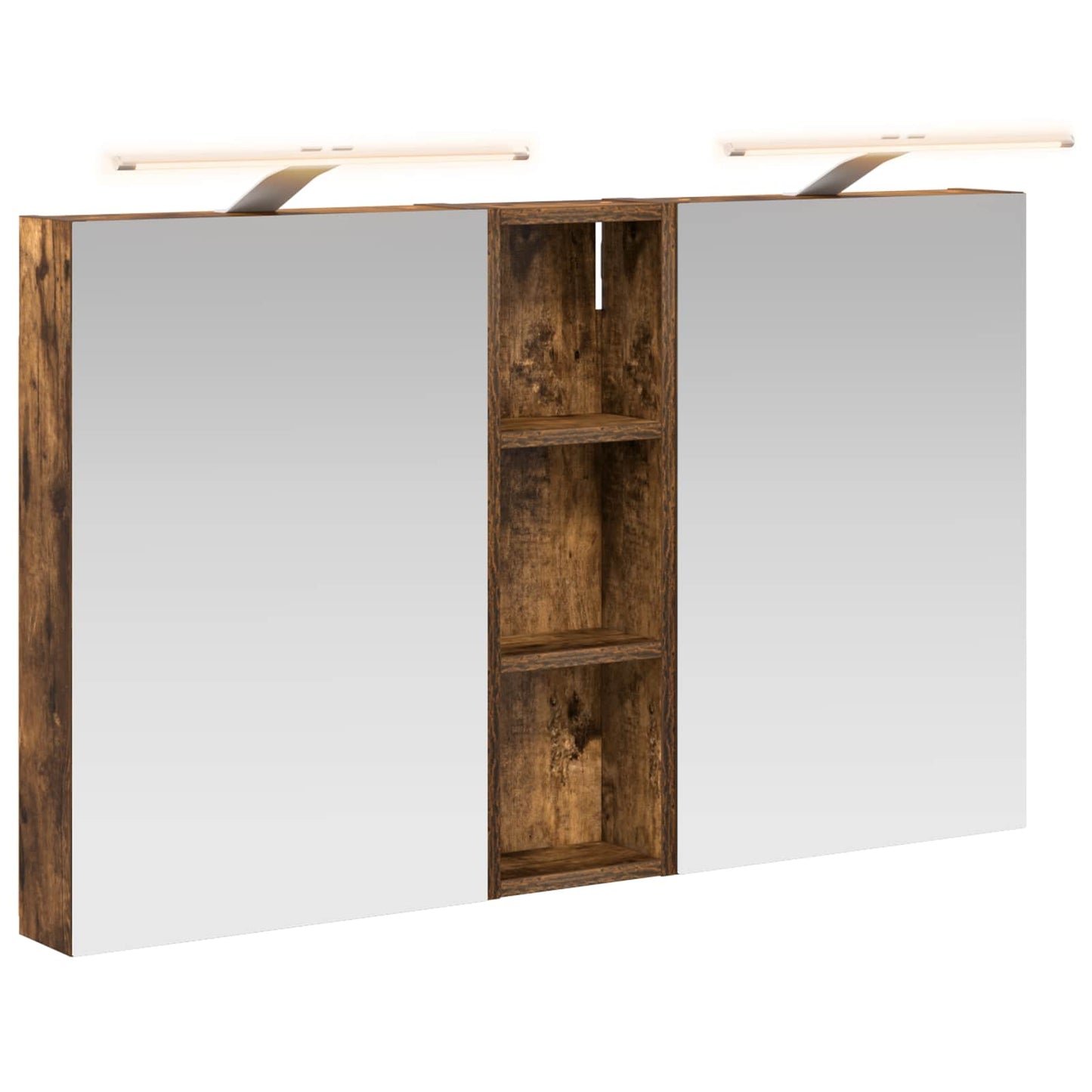 Baderomsskapsett 3 pcs 100 x 10,5 x 60,5 cm Konstruert tre