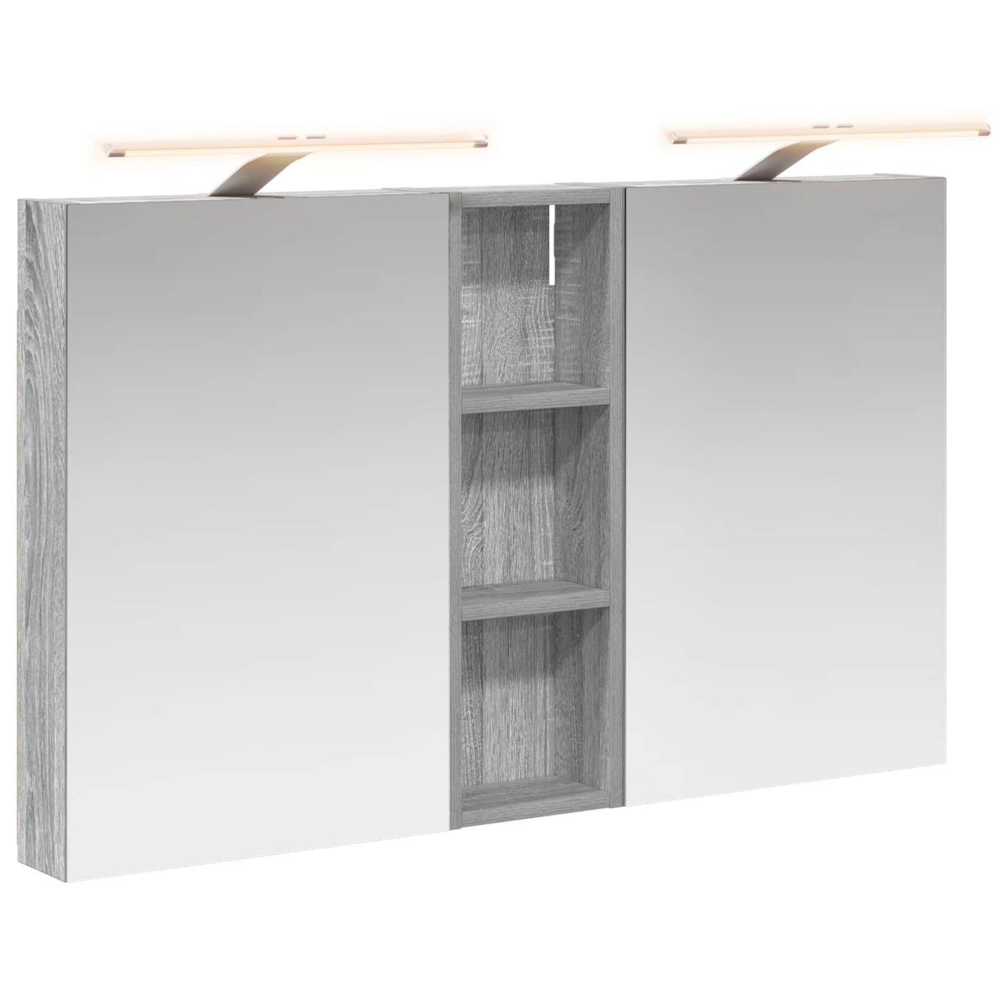 Baderomsskapsett 3 pcs 100 x 10,5 x 60,5 cm Konstruert tre