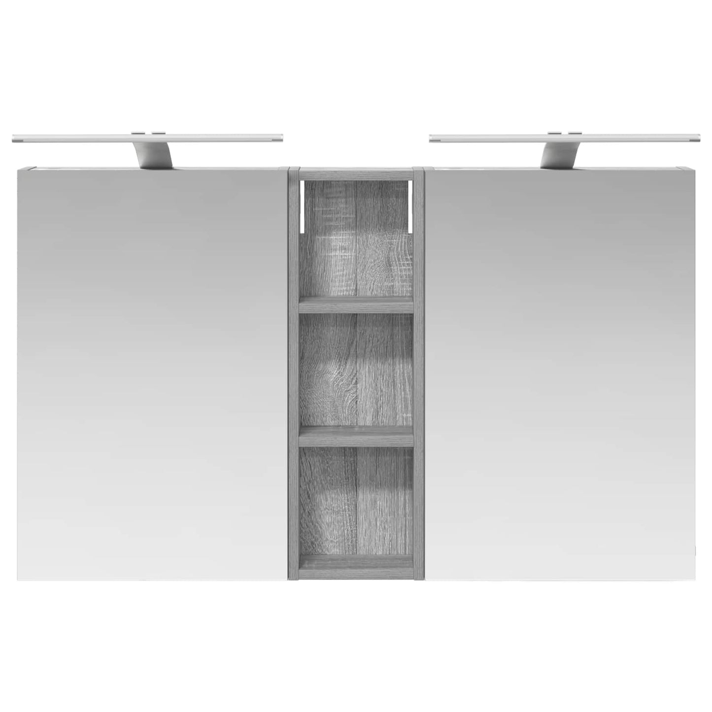 Baderomsskapsett 3 pcs 100 x 10,5 x 60,5 cm Konstruert tre