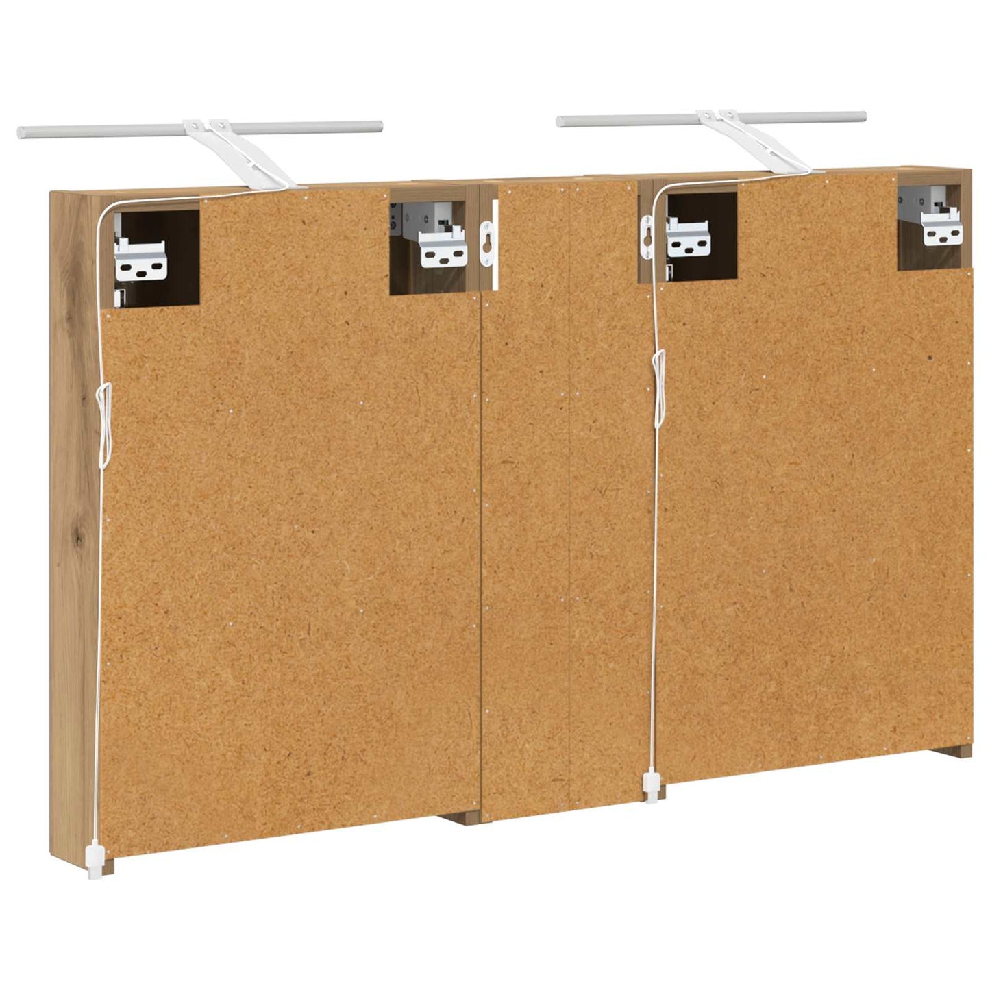 Baderomsskapsett 3 stk. 100 x 10,5 x 60,5 cm Konstruert tre