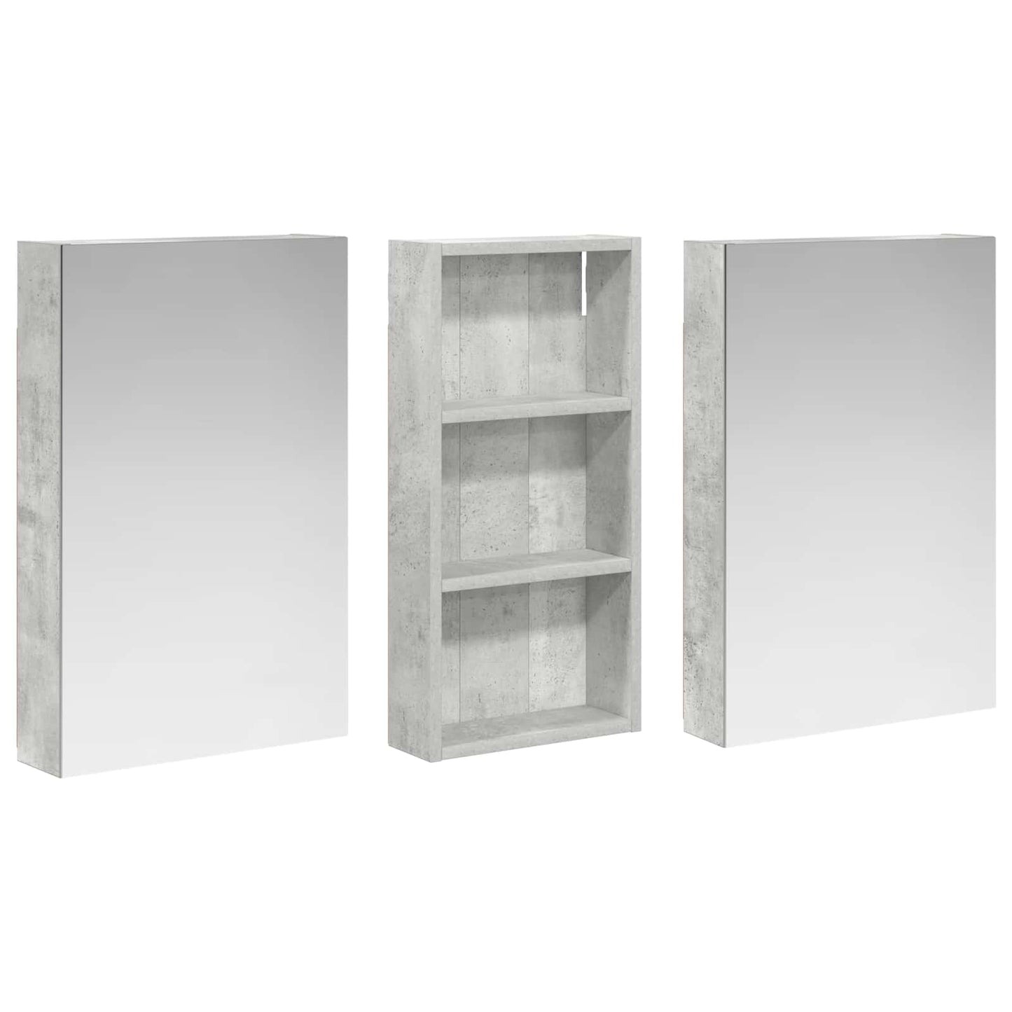 Baderomsskapsett 3 pcs 110 x 10,5 x 60,5 cm Konstruert tre