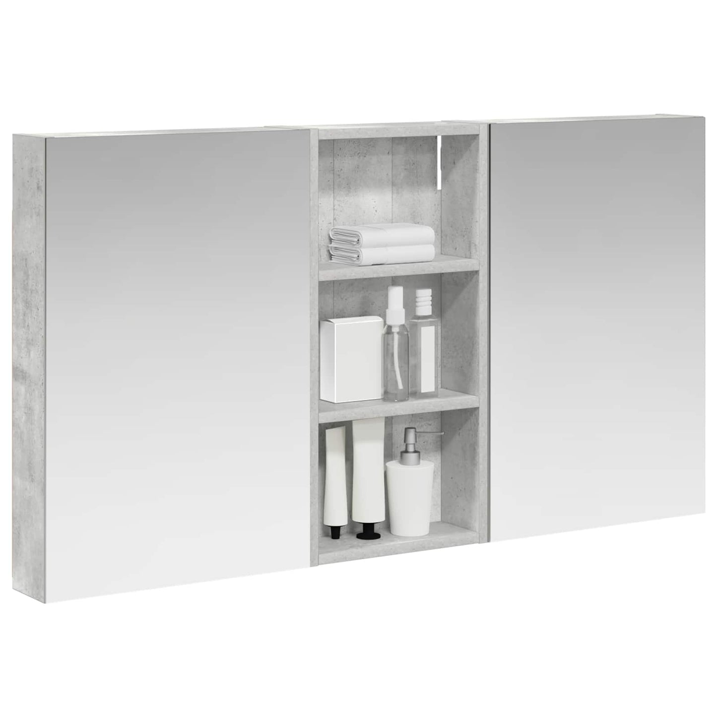 Baderomsskapsett 3 pcs 110 x 10,5 x 60,5 cm Konstruert tre