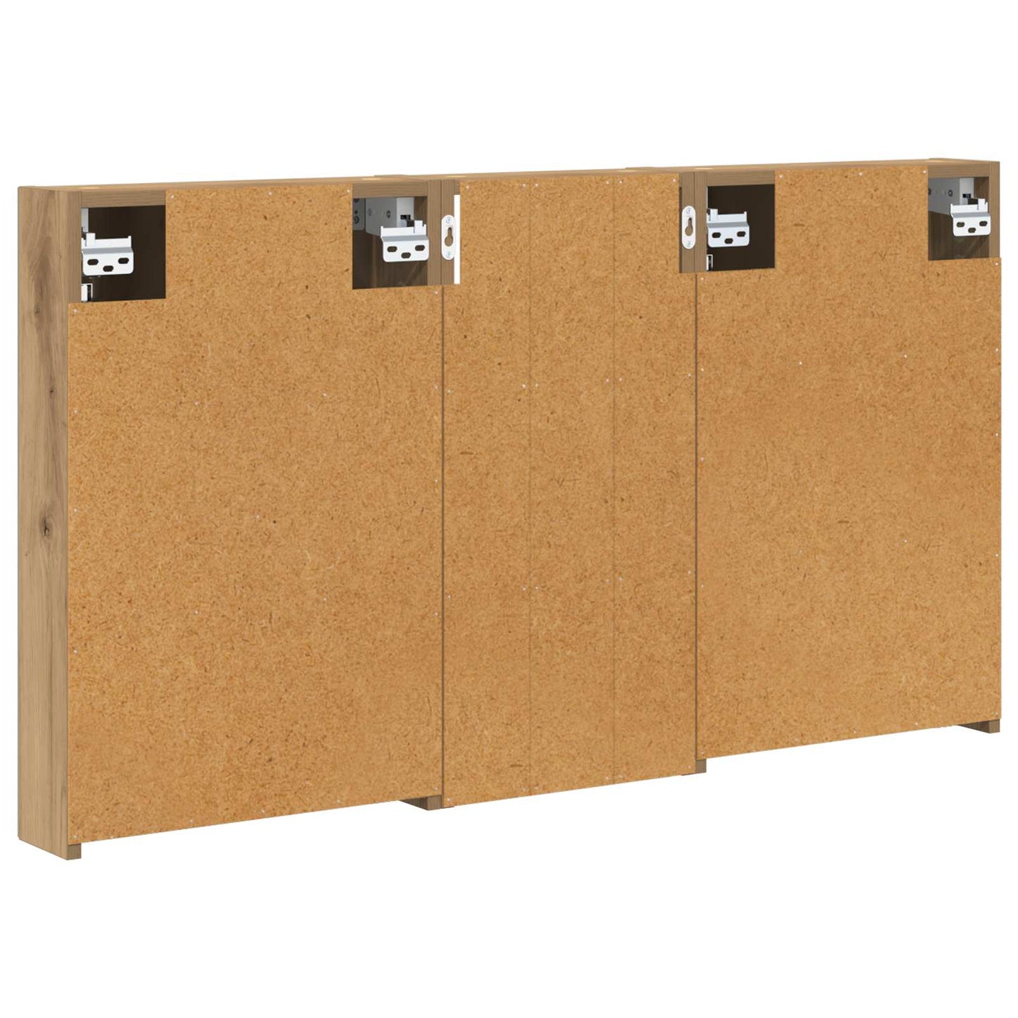 Baderomsskapsett 3 stk. 110 x 10,5 x 60,5 cm Konstruert tre