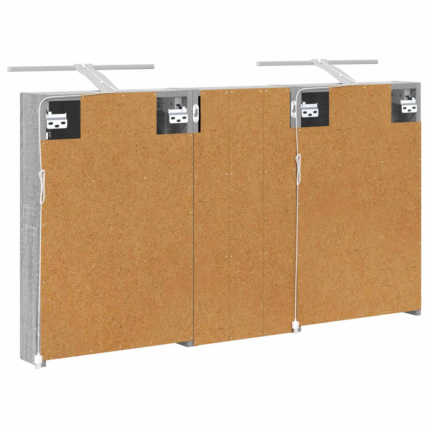 Baderomsskapsett 3 pcs 110 x 10,5 x 60,5 cm Konstruert tre